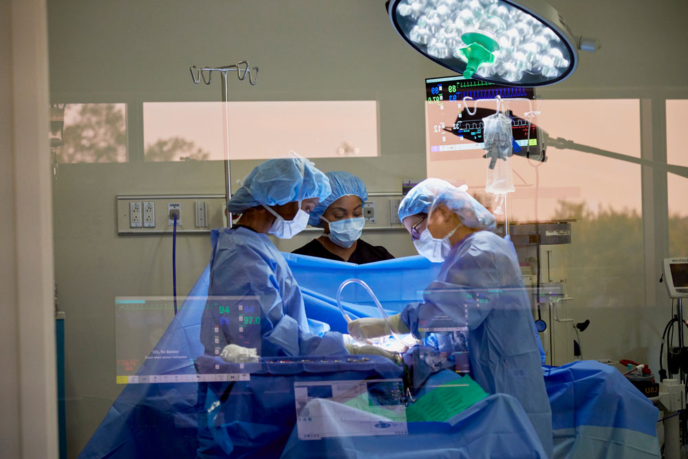 Practicing anesthesia techniques in the simulation facilities