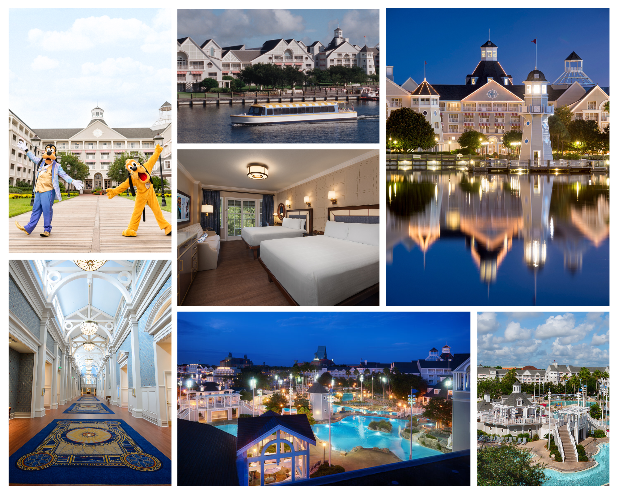 Various views of the Disney Yacht Club