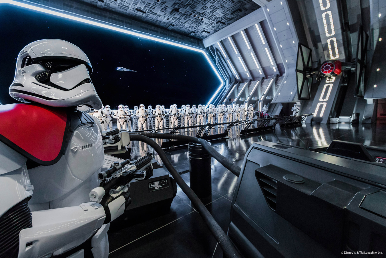 Star Wars Rise of the Resistance Hangar with stormtroopers