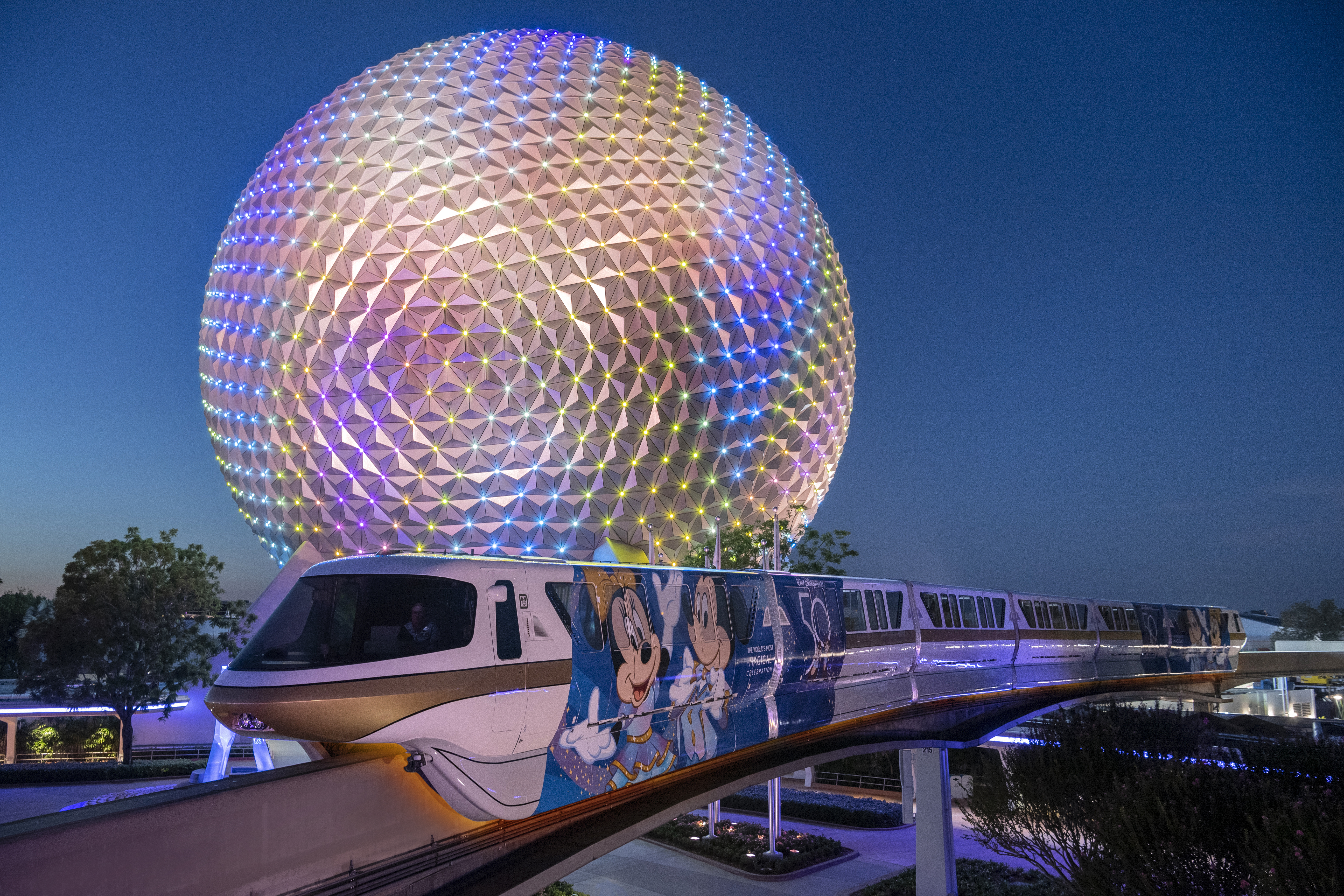 Epcot at night